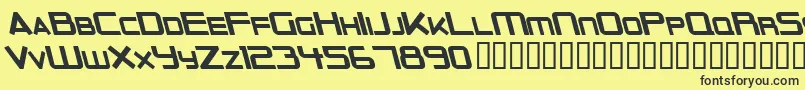 OuterLimitsSolidItalic Font – Black Fonts on Yellow Background