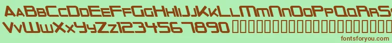 OuterLimitsSolidItalic Font – Brown Fonts on Green Background