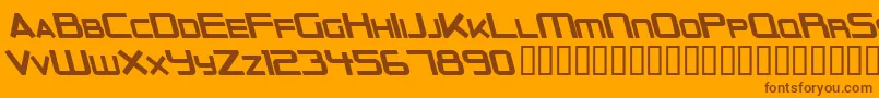 OuterLimitsSolidItalic Font – Brown Fonts on Orange Background