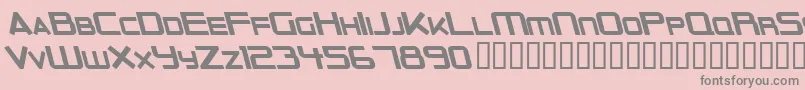 OuterLimitsSolidItalic Font – Gray Fonts on Pink Background