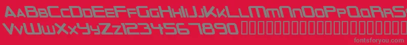 OuterLimitsSolidItalic Font – Gray Fonts on Red Background