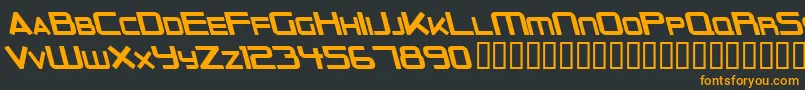 OuterLimitsSolidItalic Font – Orange Fonts on Black Background