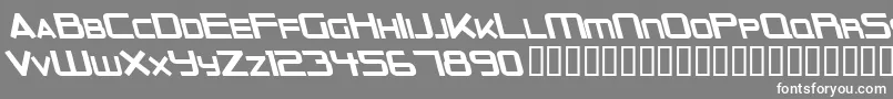 フォントOuterLimitsSolidItalic – 灰色の背景に白い文字