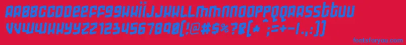 Gimmicky Font – Blue Fonts on Red Background