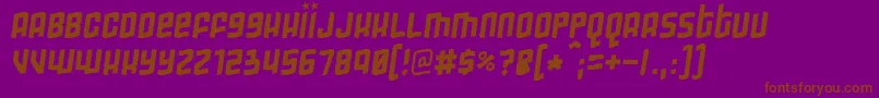 Gimmicky Font – Brown Fonts on Purple Background