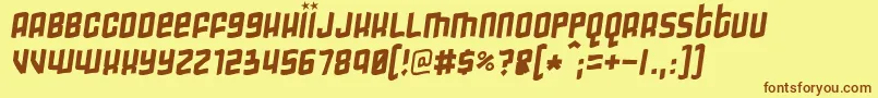 Gimmicky Font – Brown Fonts on Yellow Background