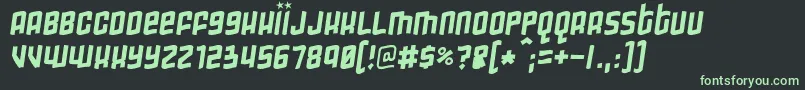 Gimmicky Font – Green Fonts on Black Background