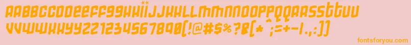 Gimmicky Font – Orange Fonts on Pink Background