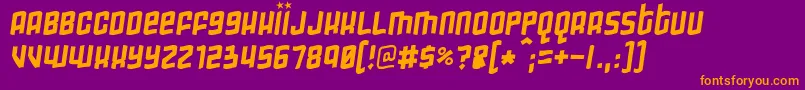 Gimmicky Font – Orange Fonts on Purple Background