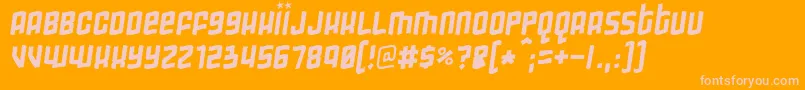 Gimmicky Font – Pink Fonts on Orange Background