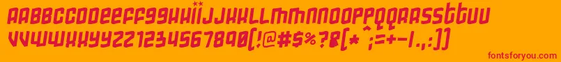 Gimmicky Font – Red Fonts on Orange Background