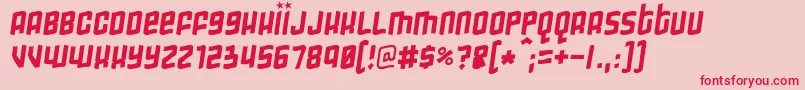 Gimmicky Font – Red Fonts on Pink Background