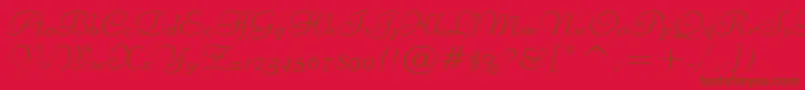 LiberateWideNormal Font – Brown Fonts on Red Background