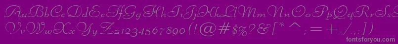 LiberateWideNormal Font – Gray Fonts on Purple Background