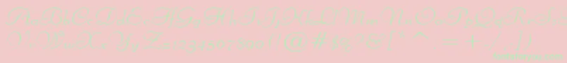 LiberateWideNormal Font – Green Fonts on Pink Background