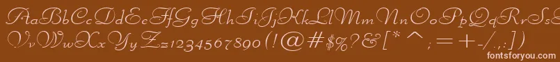LiberateWideNormal Font – Pink Fonts on Brown Background
