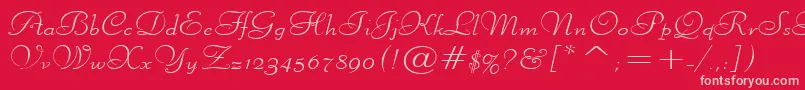 LiberateWideNormal Font – Pink Fonts on Red Background