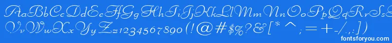 LiberateWideNormal Font – White Fonts on Blue Background