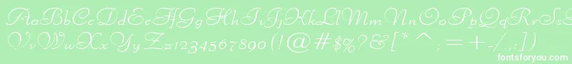 LiberateWideNormal Font – White Fonts on Green Background