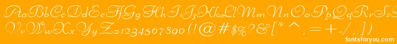 LiberateWideNormal Font – White Fonts on Orange Background