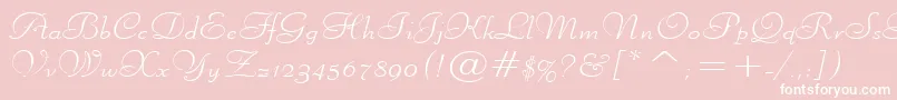 LiberateWideNormal Font – White Fonts on Pink Background