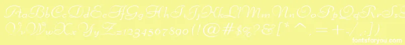 LiberateWideNormal Font – White Fonts on Yellow Background