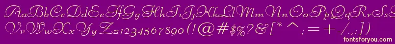 LiberateWideNormal Font – Yellow Fonts on Purple Background