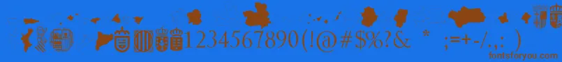 Saiba mais sobre a fonte AutonomicSpain Fonte AutonomicSpain – fontes marrons em um fundo azul