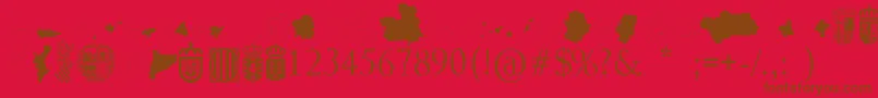 Fonte AutonomicSpain – fontes marrons em um fundo vermelho