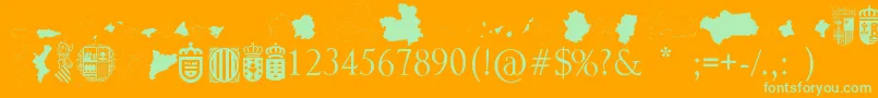 Lisätietoja AutonomicSpain-fontista AutonomicSpain-fontti – vihreät fontit oranssilla taustalla