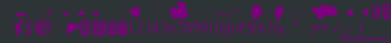 Шрифт AutonomicSpain – фиолетовые шрифты на чёрном фоне