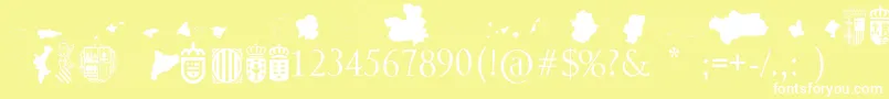 AutonomicSpain Font – White Fonts on Yellow Background
