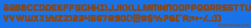 Ozdacond Font – Brown Fonts on Blue Background