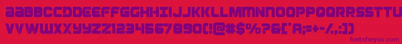 Ozdacond Font – Purple Fonts on Red Background
