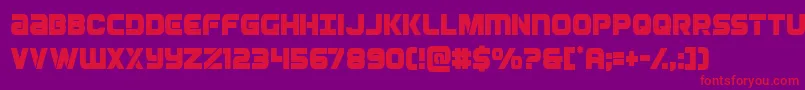 Шрифт Ozdacond – красные шрифты на фиолетовом фоне