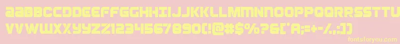 Ozdacond Font – Yellow Fonts on Pink Background