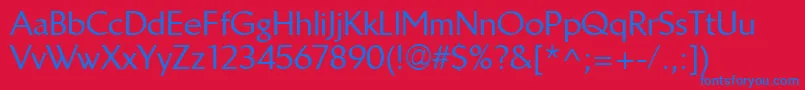 LinotypeBreweryMedium Font – Blue Fonts on Red Background
