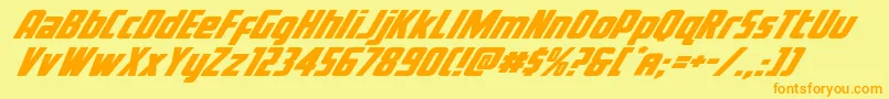 Voyagefantexpand Font – Orange Fonts on Yellow Background
