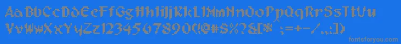 PixelMusketeer Font – Gray Fonts on Blue Background