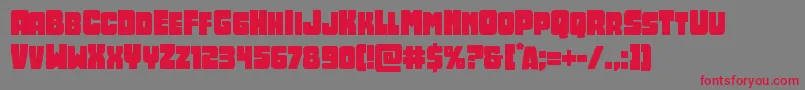 Opusmundi-Schriftart – Rote Schriften auf grauem Hintergrund