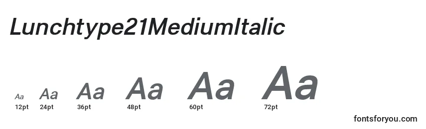 Lunchtype21MediumItalic Font Sizes