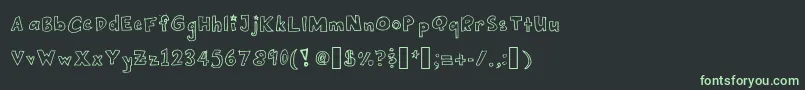 Шрифт BubblesMakeMeHappy – зелёные шрифты на чёрном фоне