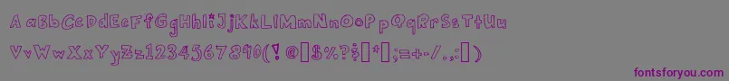 BubblesMakeMeHappy Font – Purple Fonts on Gray Background