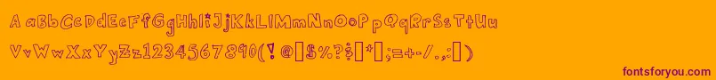 BubblesMakeMeHappy Font – Purple Fonts on Orange Background