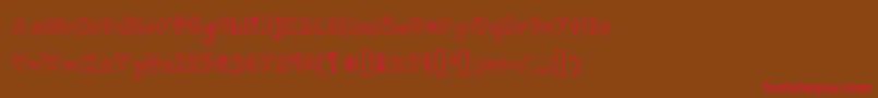 BubblesMakeMeHappy Font – Red Fonts on Brown Background