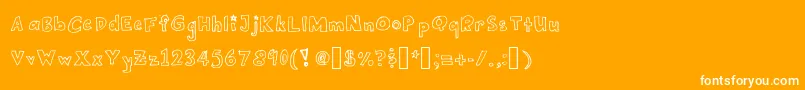 BubblesMakeMeHappy Font – White Fonts on Orange Background