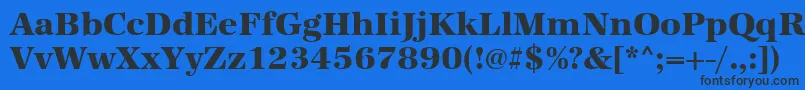 Urwantiquatextbol Font – Black Fonts on Blue Background