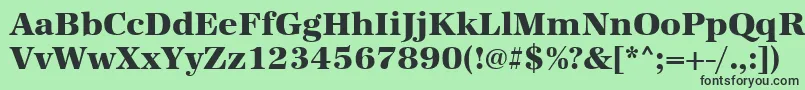 Urwantiquatextbol Font – Black Fonts on Green Background