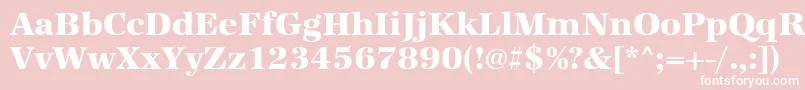 Urwantiquatextbol Font – White Fonts on Pink Background