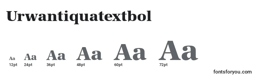 Размеры шрифта Urwantiquatextbol